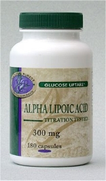 Alpha Lipoic Acid (Thioctic Acid or ALA)  180 capsules, 300 mg