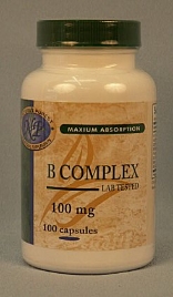 B Complex, 100 mg, 100 capsules