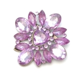 Crystal Jewelry Pin 009 --  Swarovski Crystals in Magenta