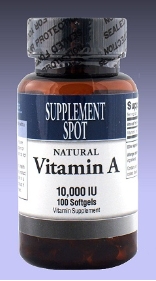 VITAMIN A, 100 soft gels, 10,000 IU