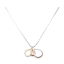 Crystal Necklace Silver 001 -- Cubic Zirconia with 2 Tone in Pendant with Chain in Silver Polished Finish