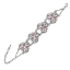 Crystal Bracelet Black Finish 012 -- Swarovski Crystals in Pink with Polished Black Finish (SKU: CrystalBraceleBlackFinish012)