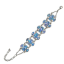 Crystal Bracelet Black Finish 014 -- Swarovski Crystals in Blue with Polished Black Finish