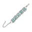 Crystal Bracelet Black Finish 020 -- Swarovski Crystals in Turquoise with Polished Black Finish (SKU: CrystalBraceleBlackFinish020)