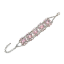 Crystal Bracelet Black Finish 021 -- Swarovski Crystals in Pink with Polished Black Finish (SKU: CrystalBraceleBlackFinish021)