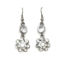 Crystal Earrings Antique 015 (Stud) --  Clear Swarovski Crystals with Polished Black Finish