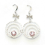 Crystal Earrings 033 (Stud) --  Swarovski Crystals in Pink with Polished Silver Finish (SKU: CrystalEarrings033)