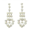Crystal Earrings 042 (Clip) --  Clear Swarovski Crystals with Polished Silver Finish (SKU: CrystalEarrings042)