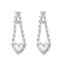 Crystal Earrings 045 (Clip) --  Clear Swarovski Crystals with Polished Silver Finish (SKU: CrystalEarrings045)