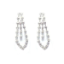 Crystal Earrings 047 (Clip) --  Clear Swarovski Crystals with Polished Silver Finish (SKU: CrystalEarrings047)