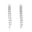 Crystal Earrings 050 (Clip) --  Clear Swarovski Crystals with Polished Silver Finish (SKU: CrystalEarrings050)