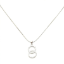 Crystal Necklace Silver 002 -- Cubic Zirconia with Chain in Silver Polished Finish (SKU: CrystalNecklaceSilver002)