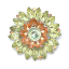 Crystal Jewelry Pin 008 --  Swarovski Crystals in Brown and Aqua (SKU: CrystalPin008)
