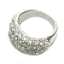 Sterling Silver Crystal Ring 033 -- Cubic Zirconia with Polished Silver Finish (SKU: CrystalRing033)