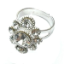 Sterling Silver Crystal Ring 034 -- Cubic Zirconia with Polished Silver Finish (SKU: CrystalRing034)