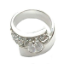Sterling Silver Crystal Ring 035 -- Cubic Zirconia with Polished Silver Finish (SKU: CrystalRing035)