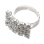 Sterling Silver Crystal Ring 036 -- Cubic Zirconia with Polished Silver Finish (SKU: CrystalRing036)
