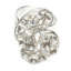 Sterling Silver Crystal Ring 018 -- Cubic Zirconia with Polished Silver Finish (SKU: CrystalRing018)