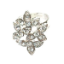 Sterling Silver Crystal Ring 020 -- Cubic Zirconia with Polished Silver Finish (SKU: CrystalRing020)