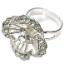 Sterling Silver Crystal Ring 022 -- Cubic Zirconia with Polished Silver Finish (SKU: CrystalRing022)