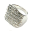 Sterling Silver Crystal Ring 027 -- Cubic Zirconia with Polished Silver Finish (SKU: CrystalRing027)